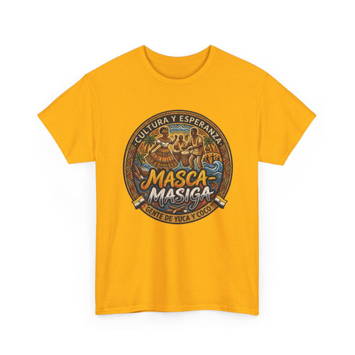 Masca-Masiga Cultural Badge T‑Shirt — ‘Cultura y Esperanza’ Vintage Logo Tee