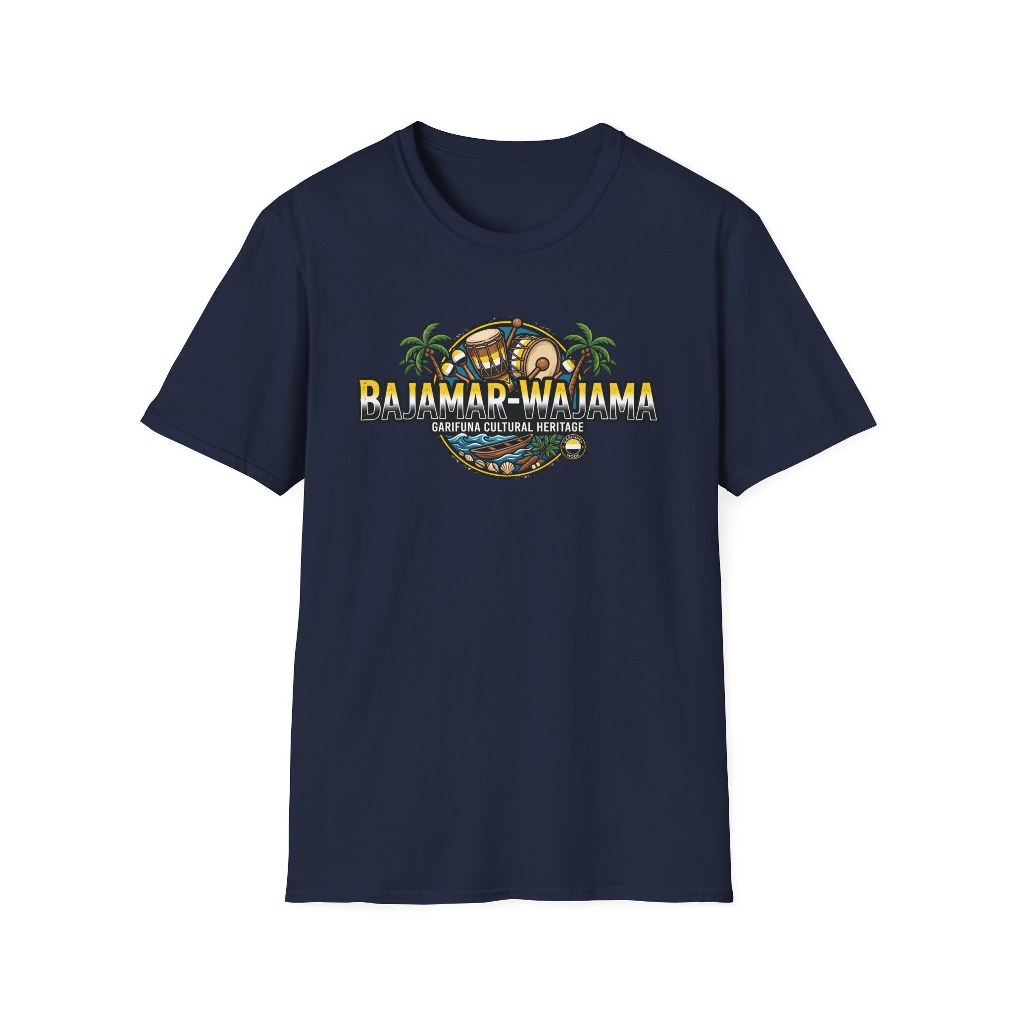 Bajamar-Wajama Cultural Heritage T-Shirt — Garifuna Drum & Island Design