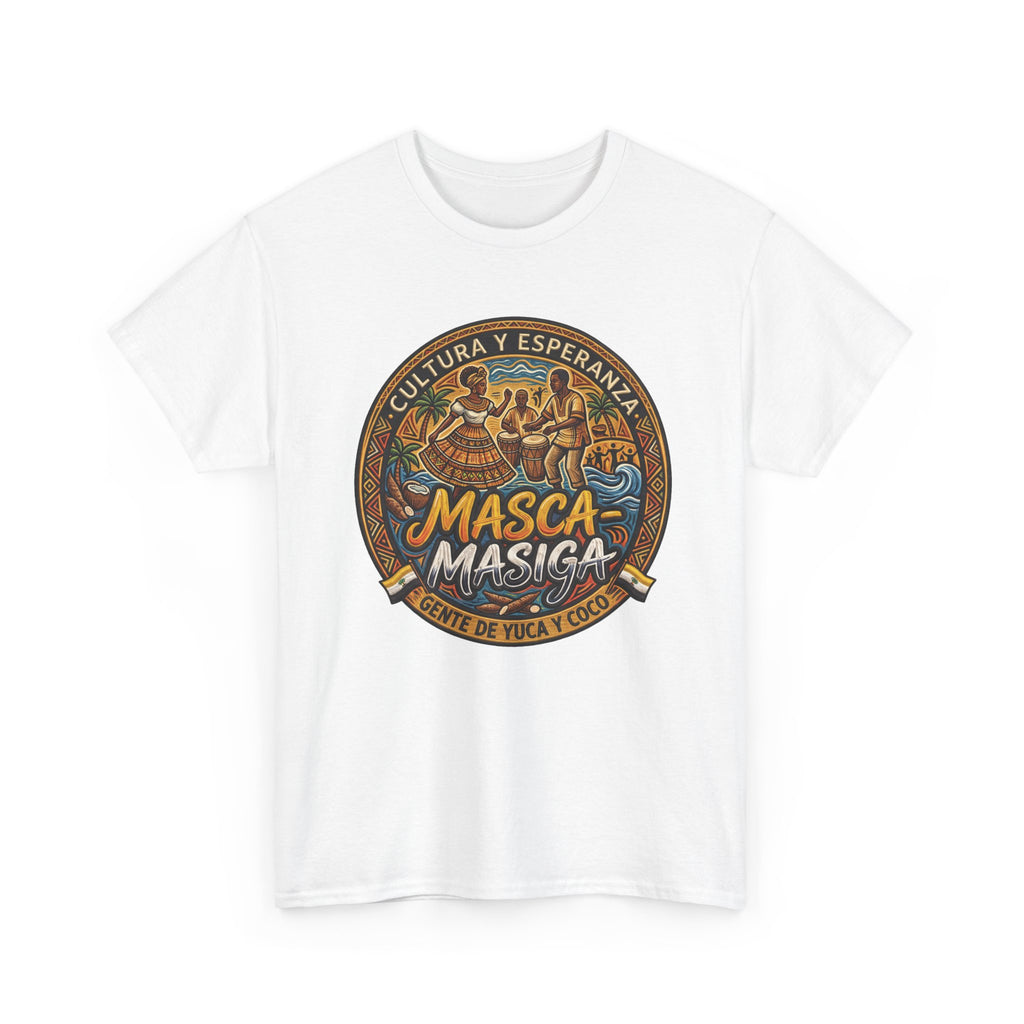 Masca-Masiga Cultural Badge T‑Shirt — ‘Cultura y Esperanza’ Vintage Logo Tee