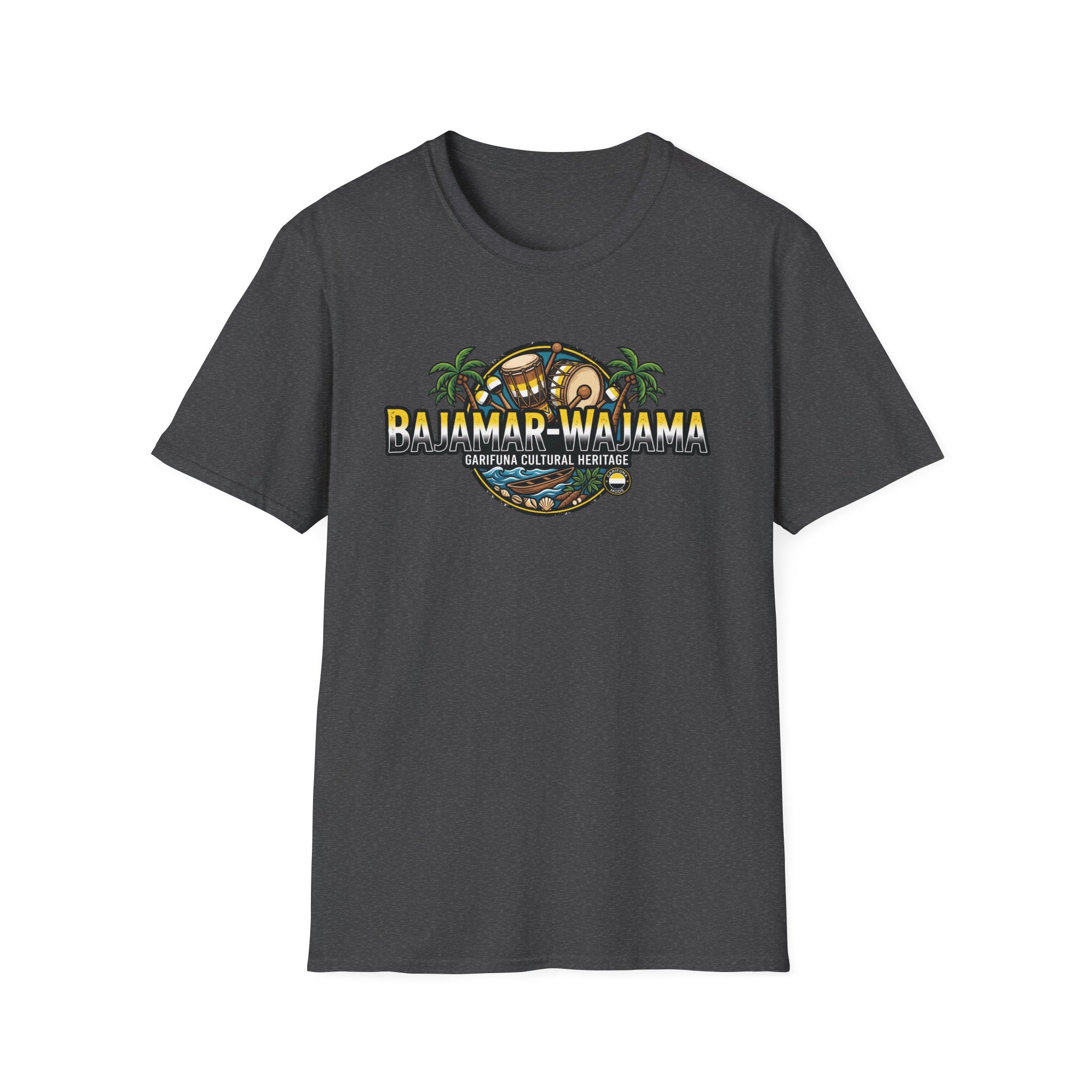 Bajamar-Wajama Cultural Heritage T-Shirt — Garifuna Drum & Island Design