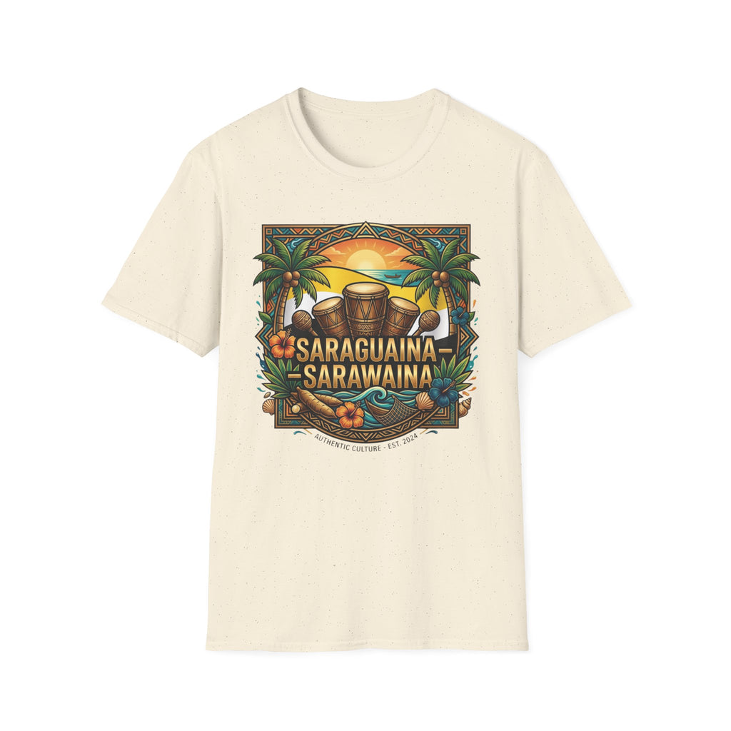T-Shirt — Saraguaina Tropical Drum Sunset Tee