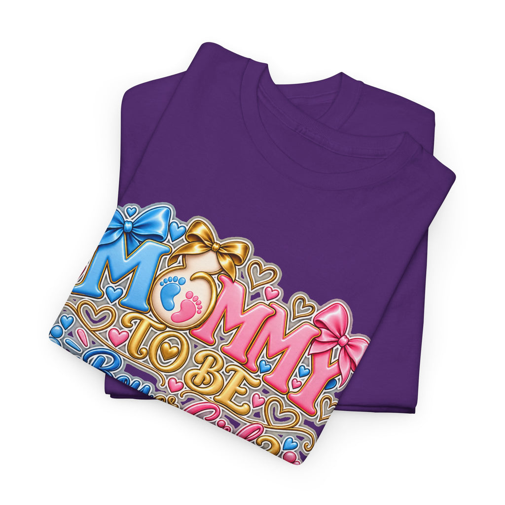 Mommy To Be Gender Reveal Tee — "Boy or Girl? We Can't Wait to Meet You" Pregnancy Shirt