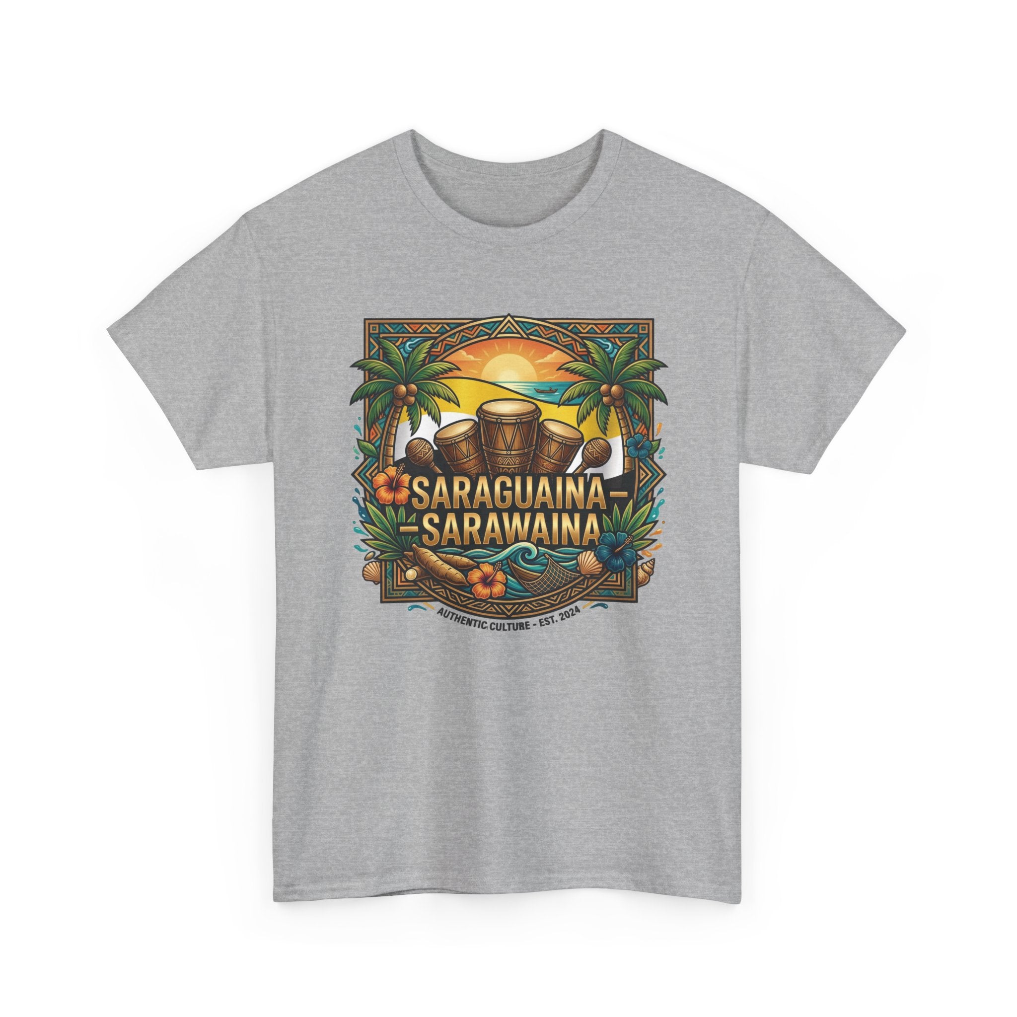 Saraguaina -Sarawaina Tropical Sunset T-Shirt