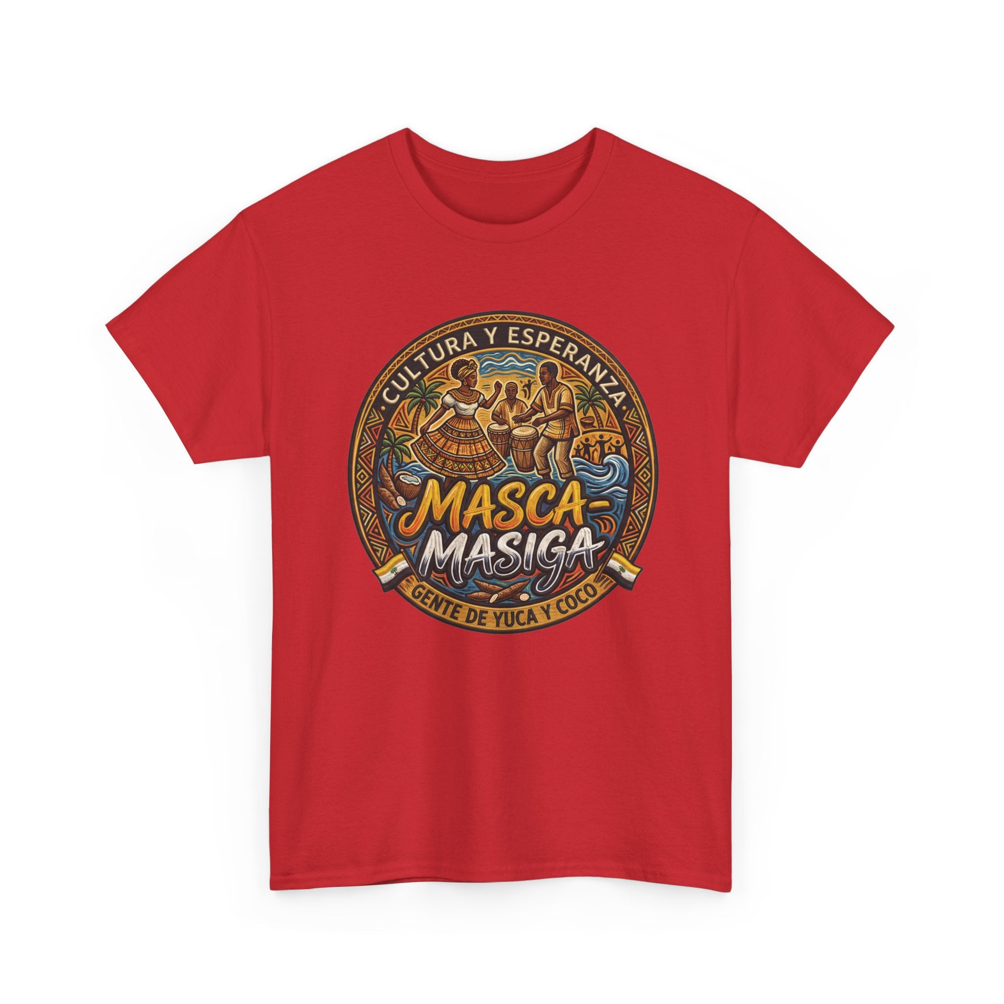 Masca-Masiga Cultural Badge T‑Shirt — ‘Cultura y Esperanza’ Vintage Logo Tee