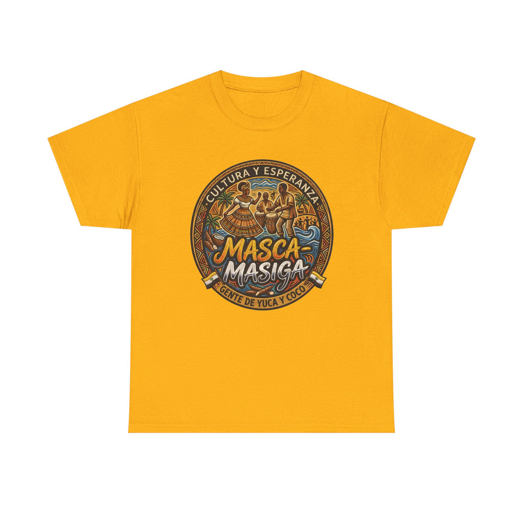 Masca-Masiga Cultural Badge T‑Shirt — ‘Cultura y Esperanza’ Vintage Logo Tee