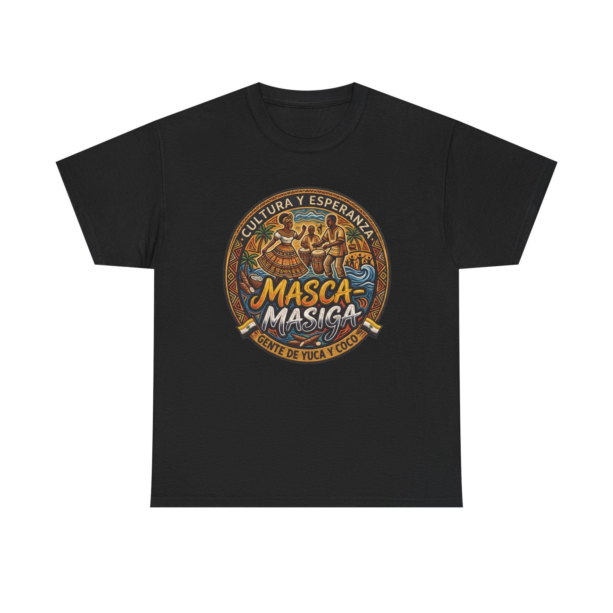 Masca-Masiga Cultural Badge T‑Shirt — ‘Cultura y Esperanza’ Vintage Logo Tee