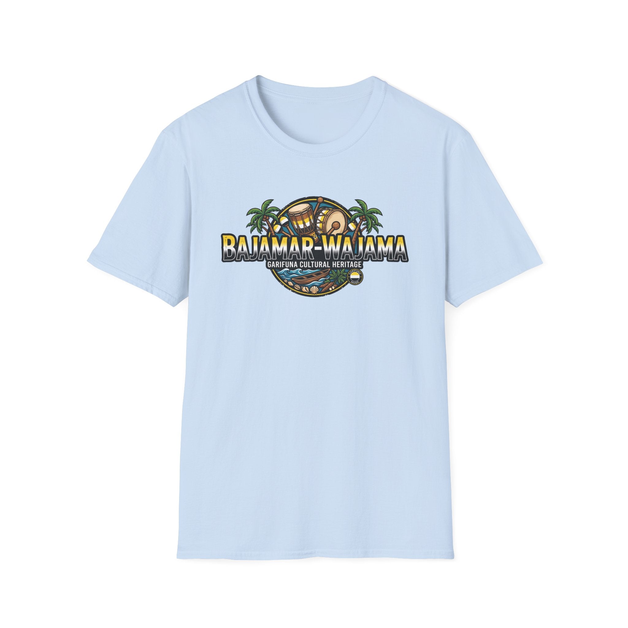 Bajamar-Wajama Cultural Heritage T-Shirt — Garifuna Drum & Island Design