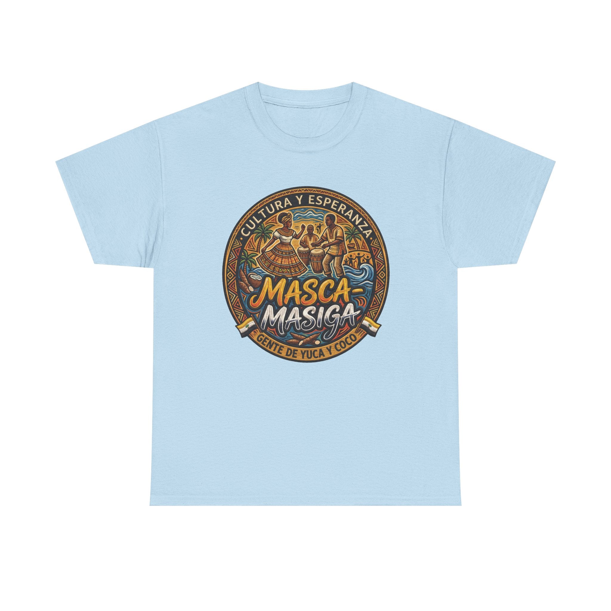 Masca-Masiga Cultural Badge T‑Shirt — ‘Cultura y Esperanza’ Vintage Logo Tee
