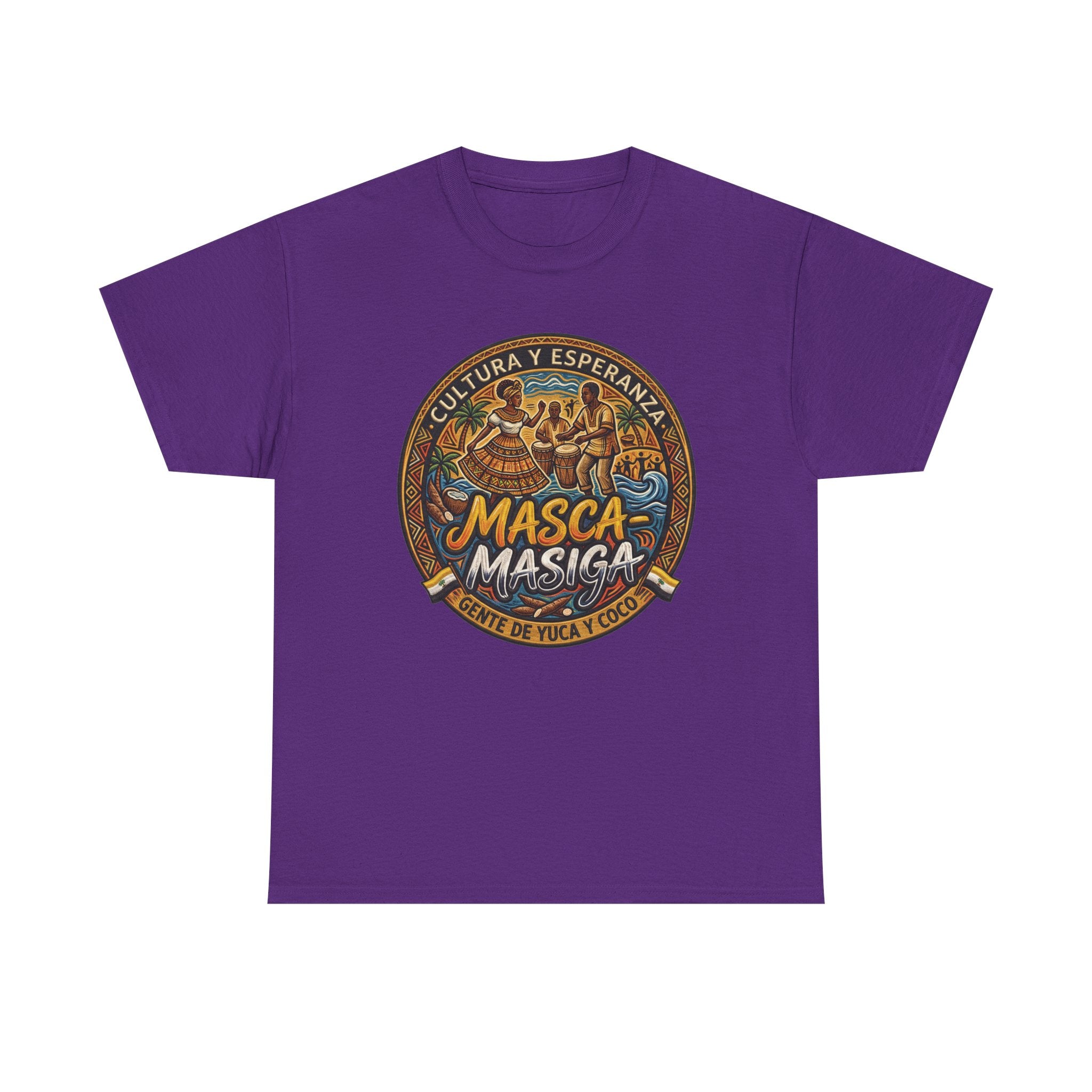 Masca-Masiga Cultural Badge T‑Shirt — ‘Cultura y Esperanza’ Vintage Logo Tee