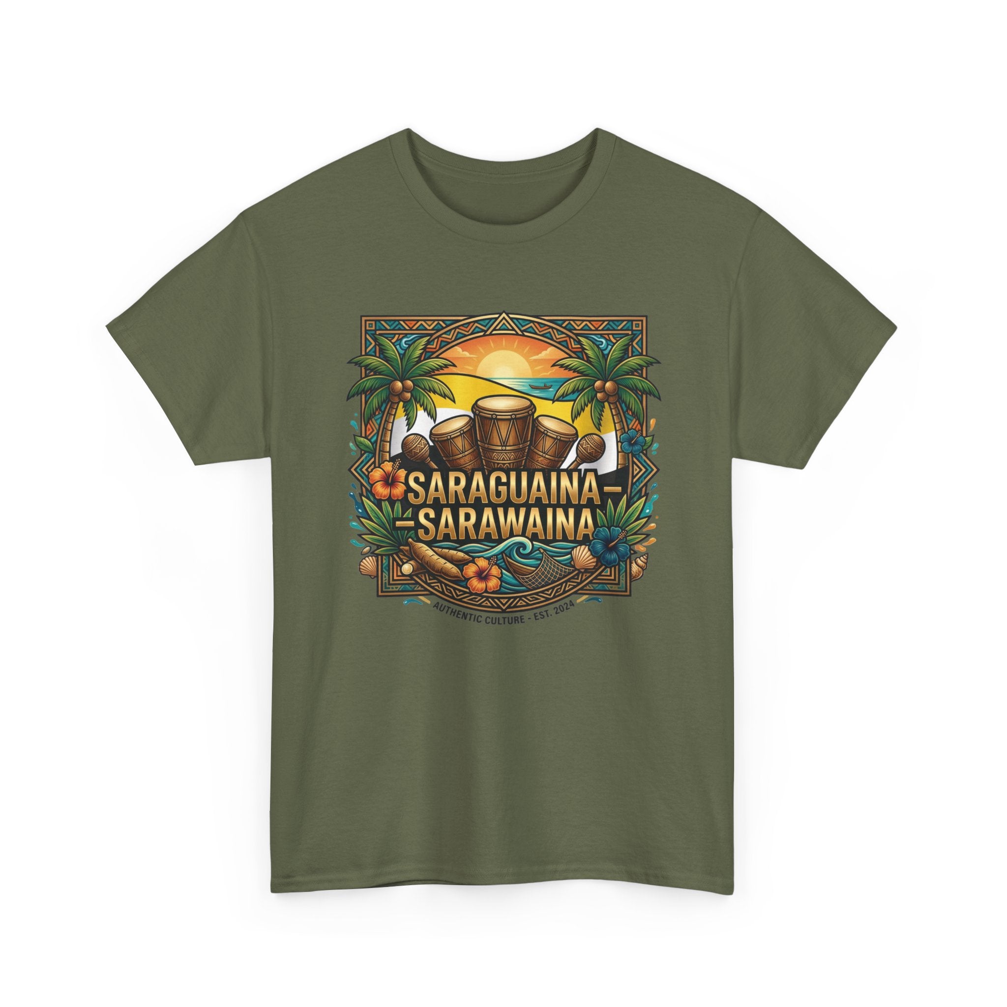 Saraguaina -Sarawaina Tropical Sunset T-Shirt