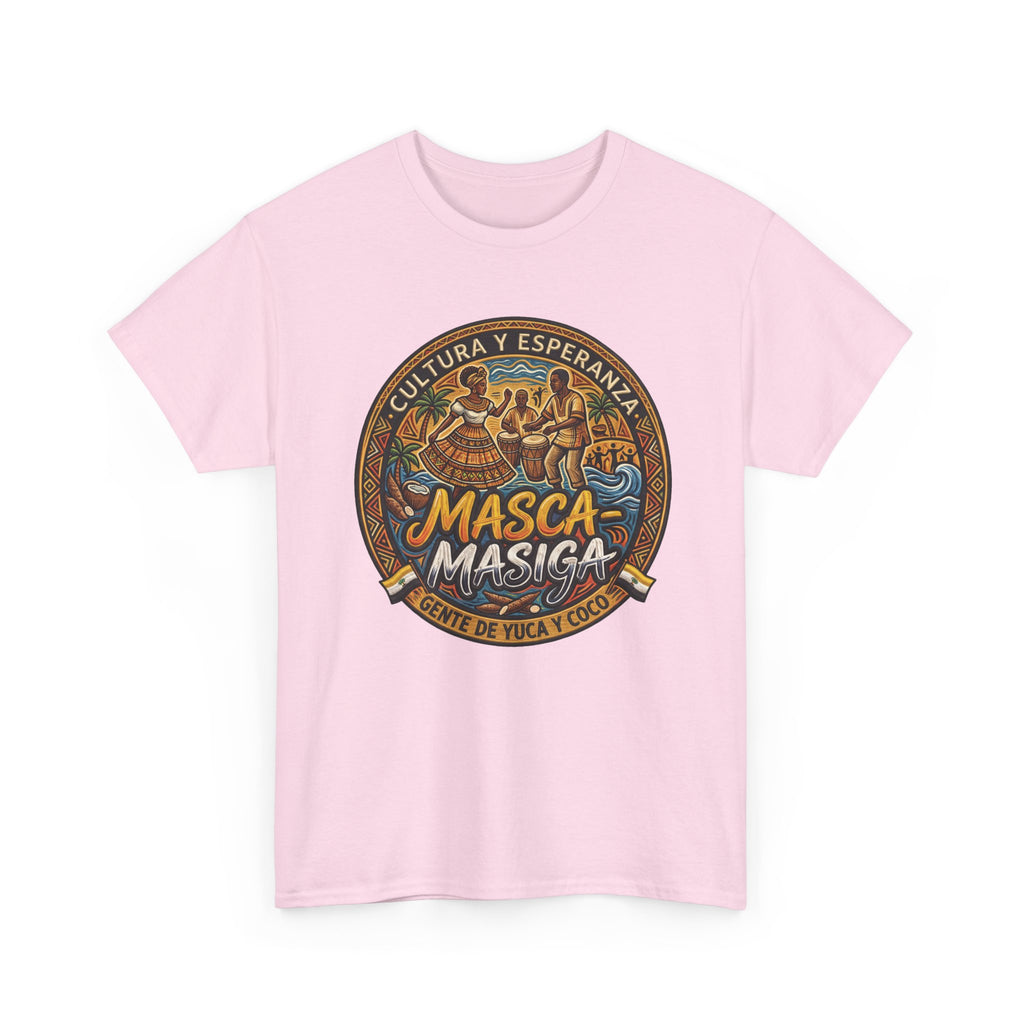 Masca-Masiga Cultural Badge T‑Shirt — ‘Cultura y Esperanza’ Vintage Logo Tee