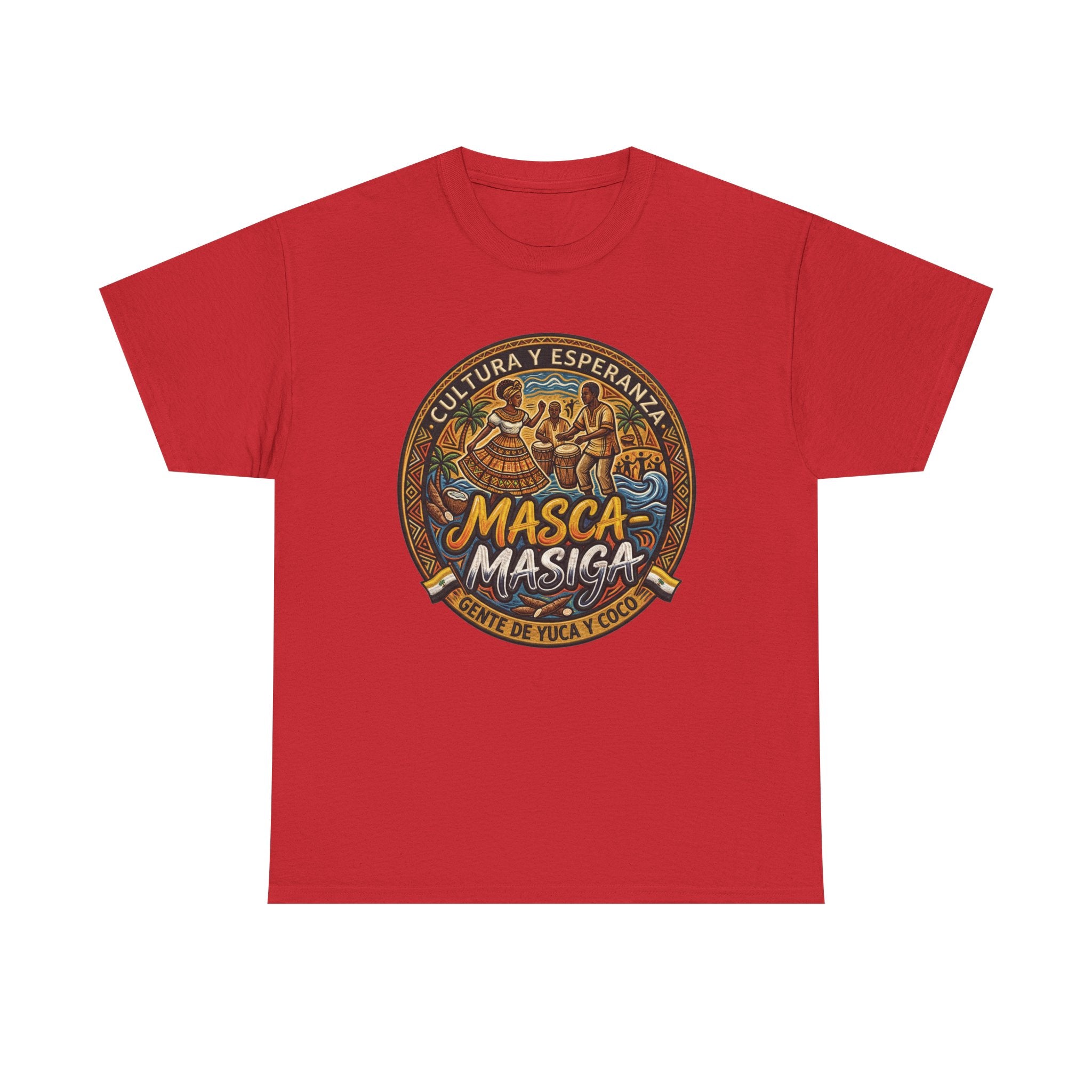 Masca-Masiga Cultural Badge T‑Shirt — ‘Cultura y Esperanza’ Vintage Logo Tee