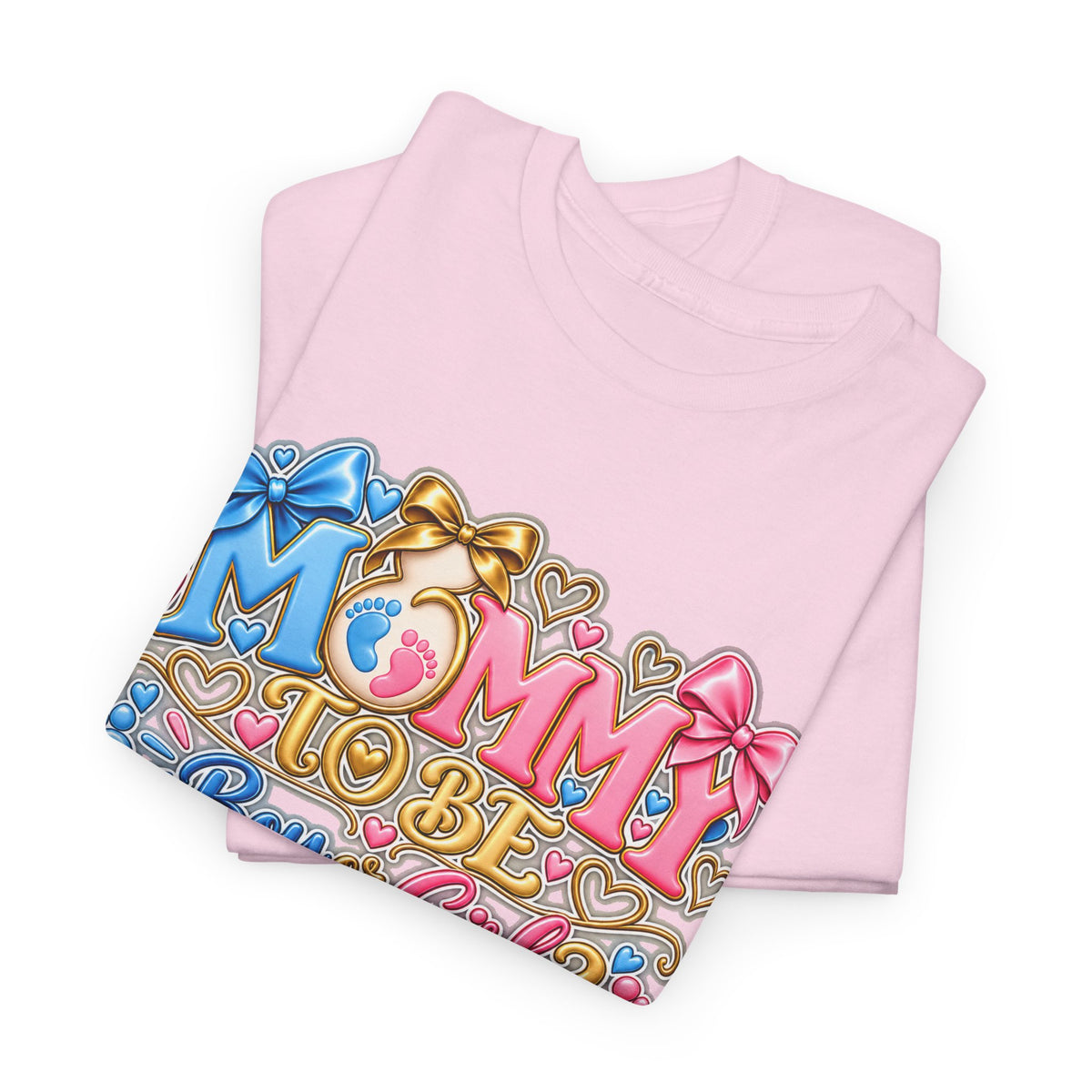 Mommy To Be Gender Reveal Tee — "Boy or Girl? We Can't Wait to Meet You" Pregnancy Shirt