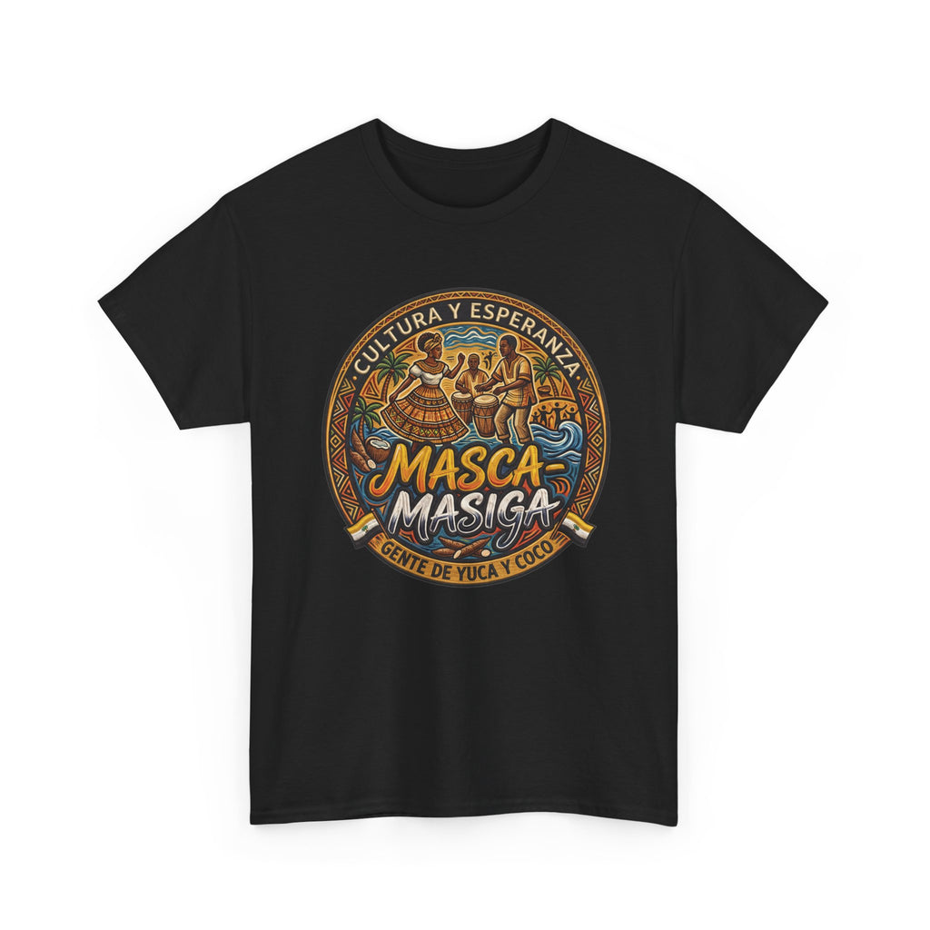 Masca-Masiga Cultural Badge T‑Shirt — ‘Cultura y Esperanza’ Vintage Logo Tee