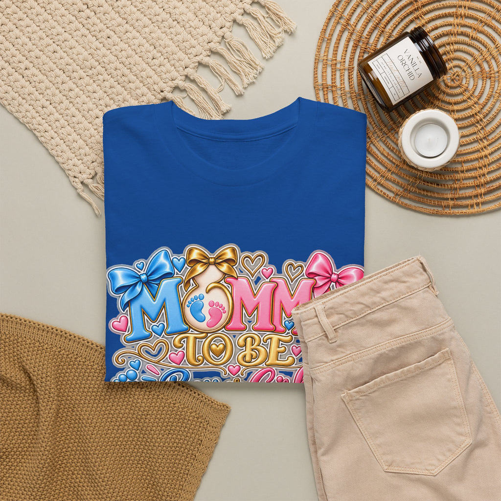 Mommy To Be Gender Reveal Tee — "Boy or Girl? We Can't Wait to Meet You" Pregnancy Shirt