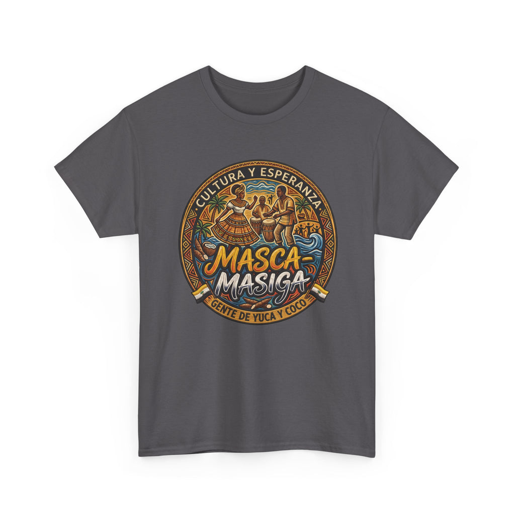 Masca-Masiga Cultural Badge T‑Shirt — ‘Cultura y Esperanza’ Vintage Logo Tee