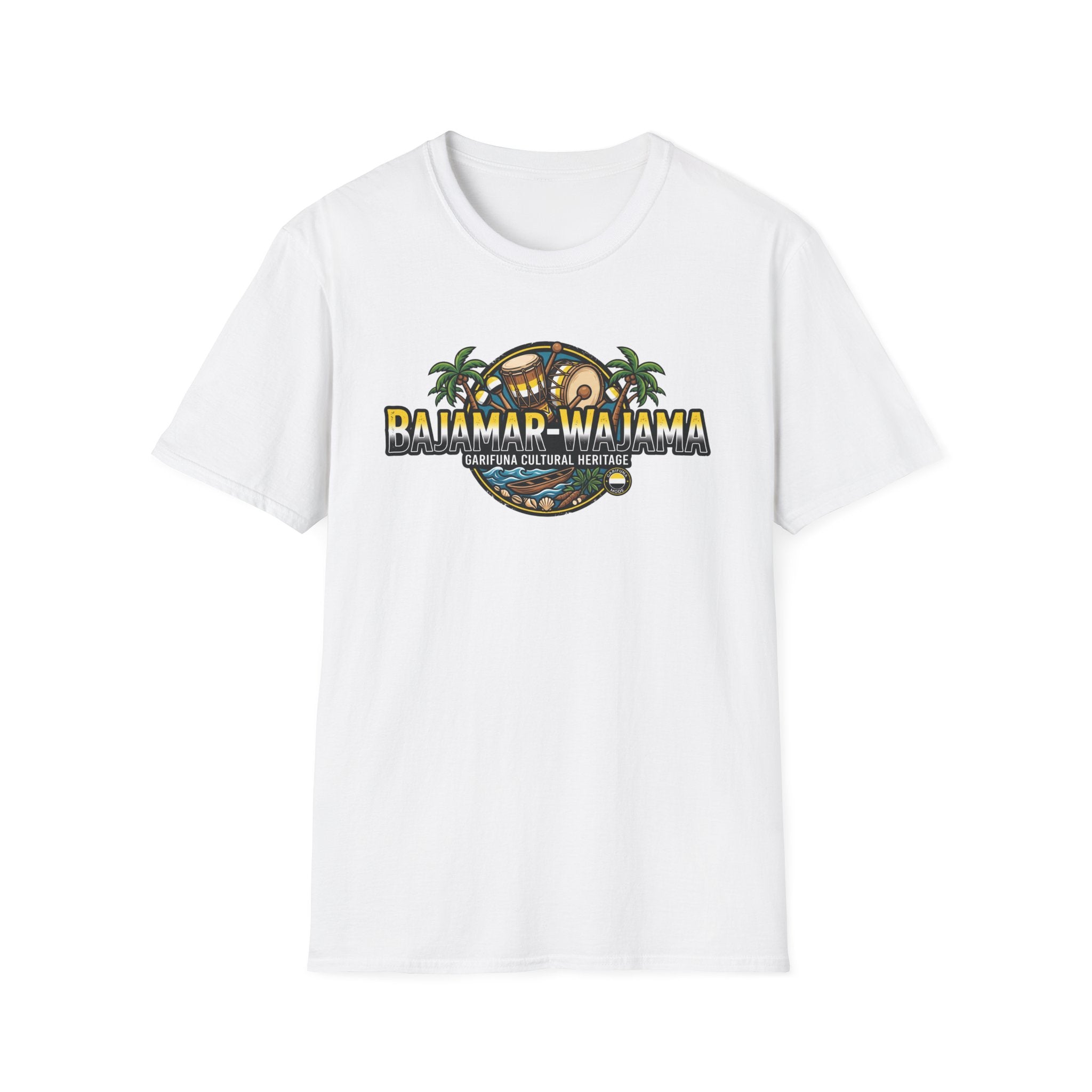 Bajamar-Wajama Cultural Heritage T-Shirt — Garifuna Drum & Island Design