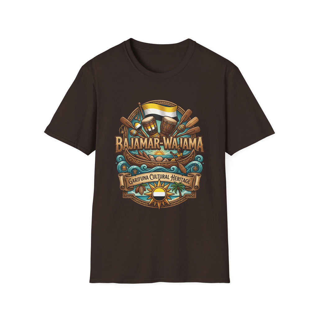 Bajamar-Wajama Cultural Festival T-Shirt – Tropical Drums & Surf Crest Tee