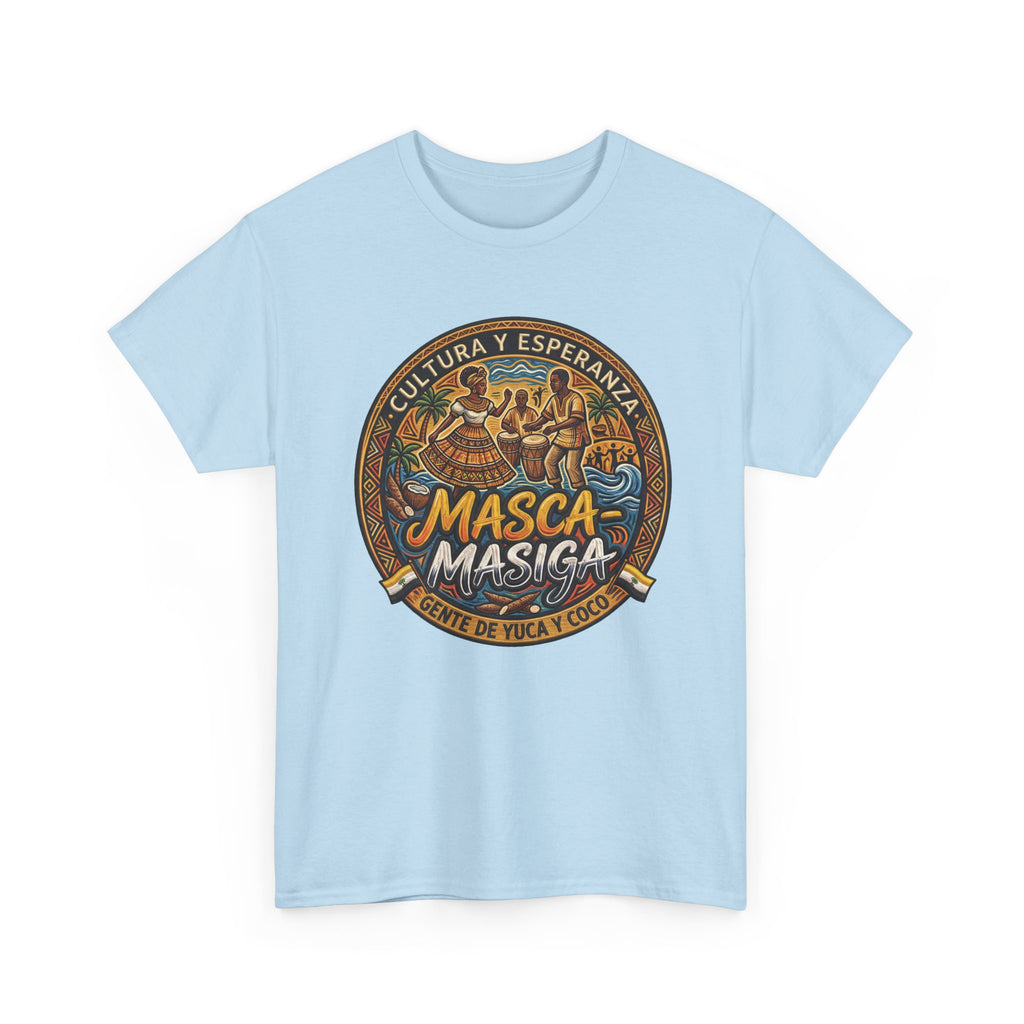 Masca-Masiga Cultural Badge T‑Shirt — ‘Cultura y Esperanza’ Vintage Logo Tee