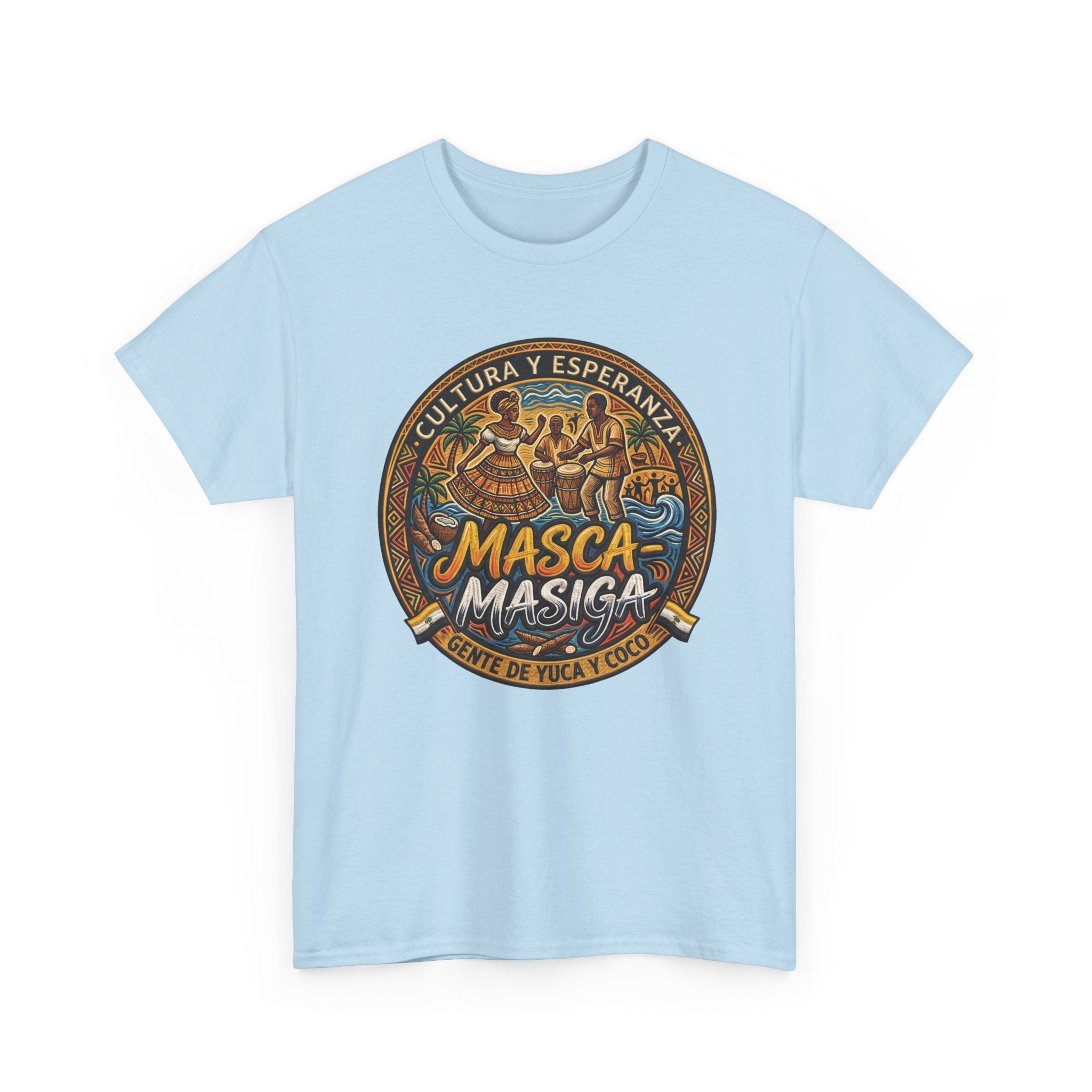 Masca-Masiga Cultural Badge T‑Shirt — ‘Cultura y Esperanza’ Vintage Logo Tee