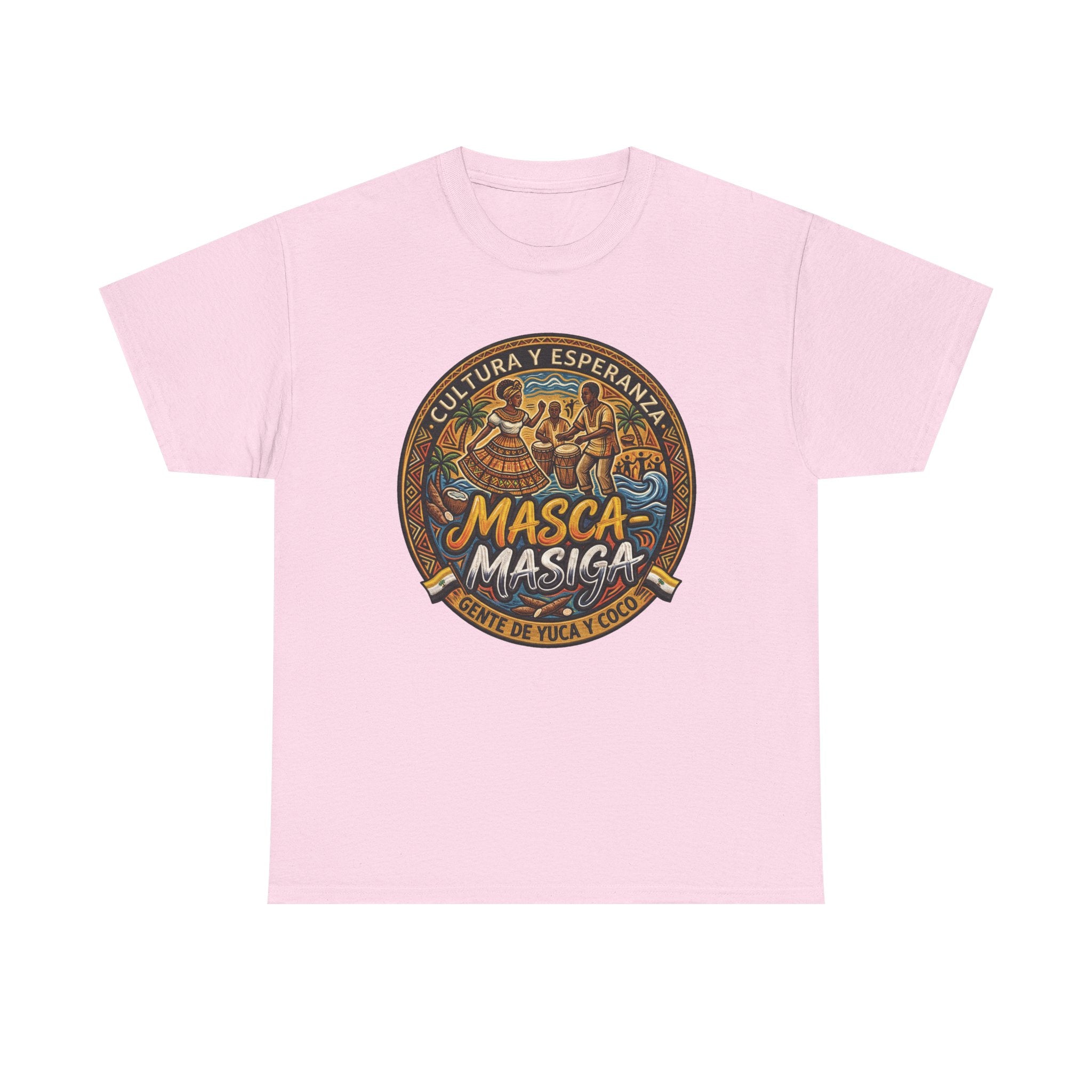 Masca-Masiga Cultural Badge T‑Shirt — ‘Cultura y Esperanza’ Vintage Logo Tee