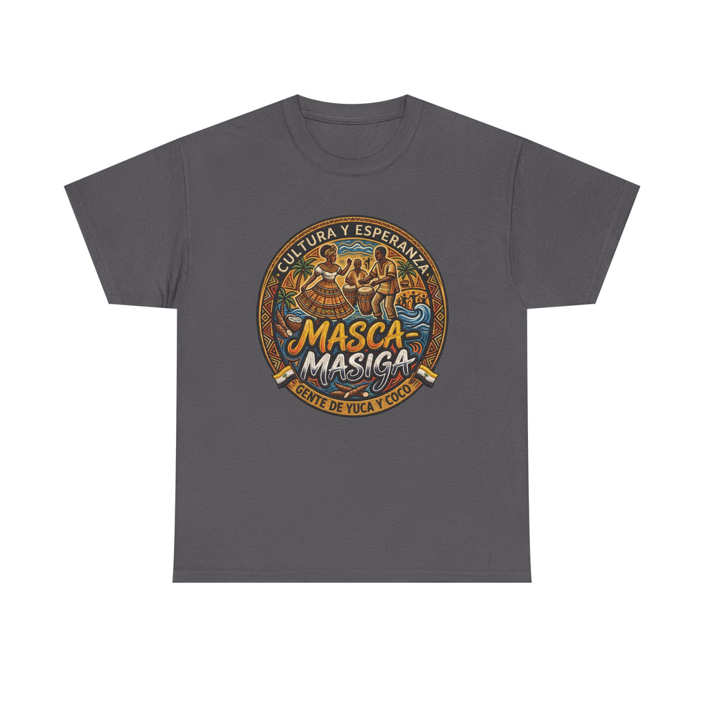 Masca-Masiga Cultural Badge T‑Shirt — ‘Cultura y Esperanza’ Vintage Logo Tee
