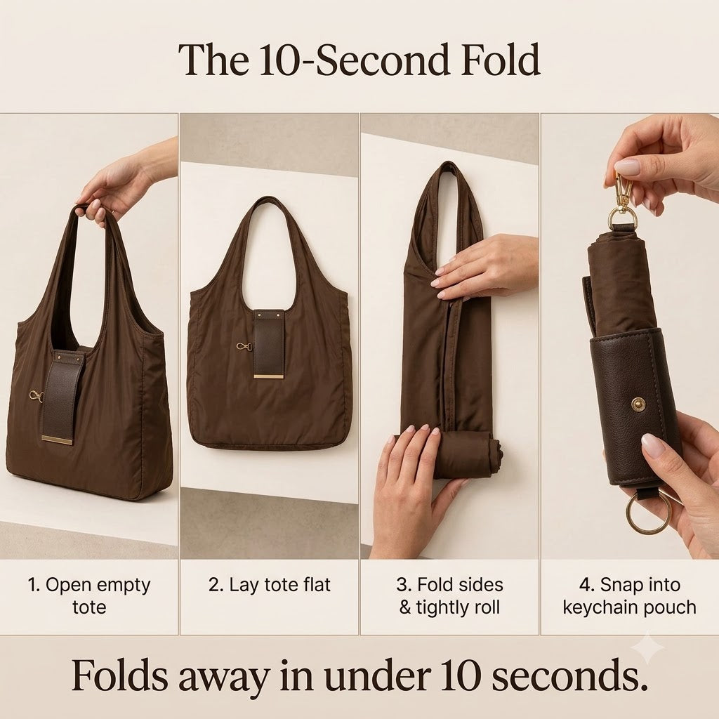 Galaxo Keychain Tote — Folds Small, Carries Big