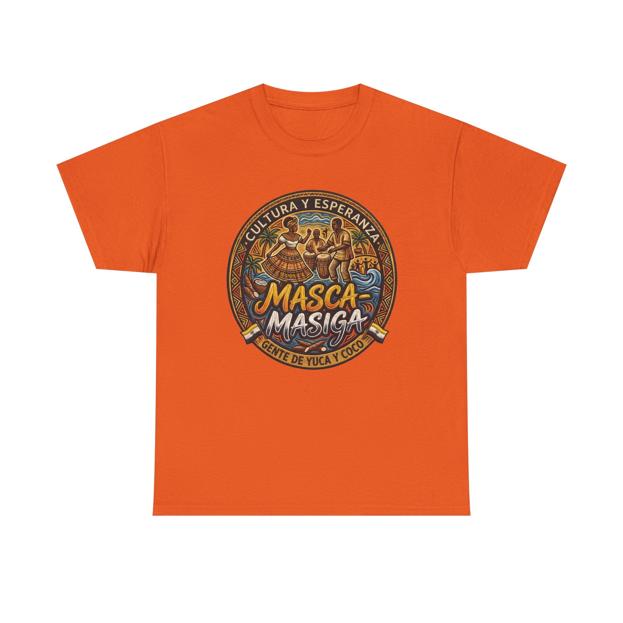 Masca-Masiga Cultural Badge T‑Shirt — ‘Cultura y Esperanza’ Vintage Logo Tee