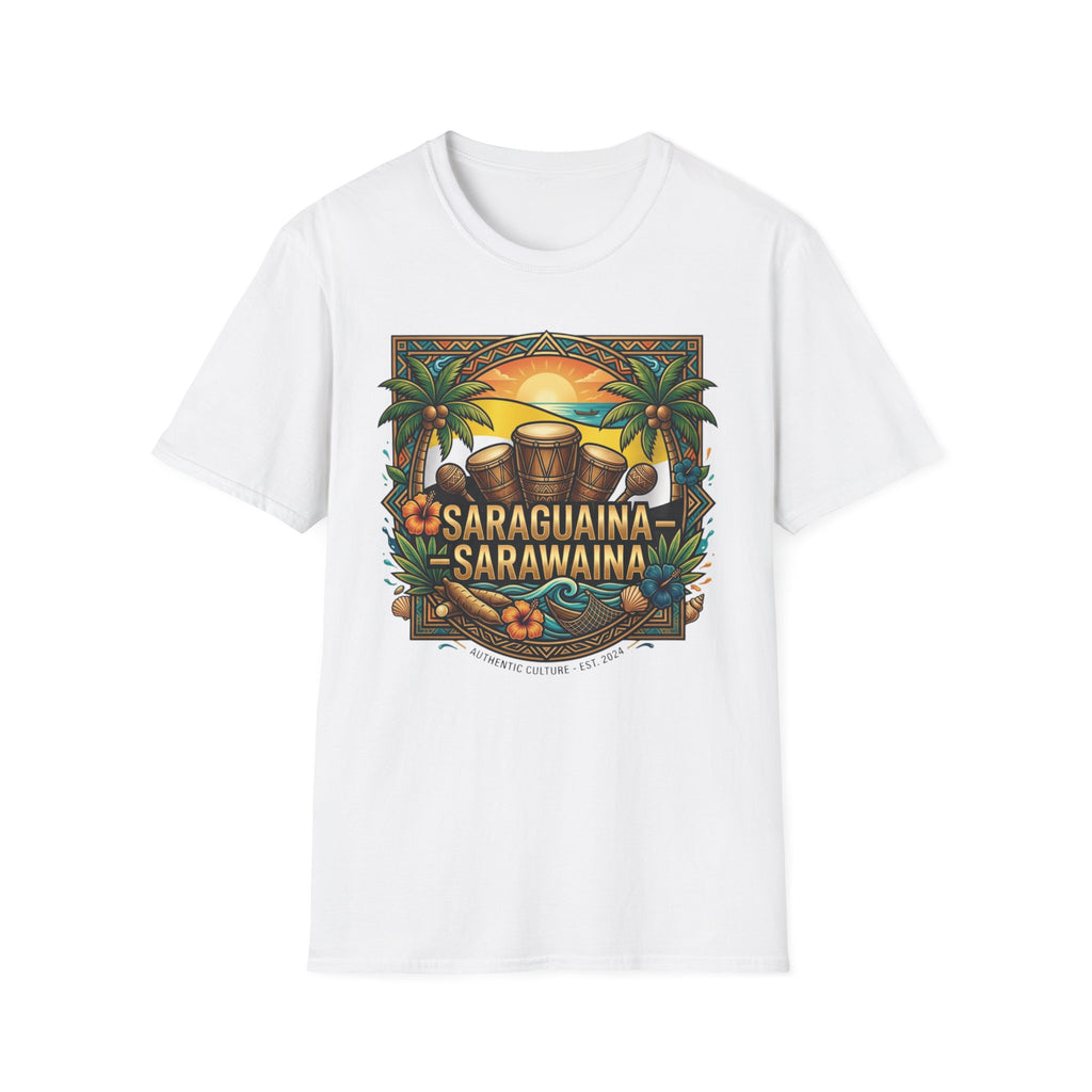 T-Shirt — Saraguaina Tropical Drum Sunset Tee