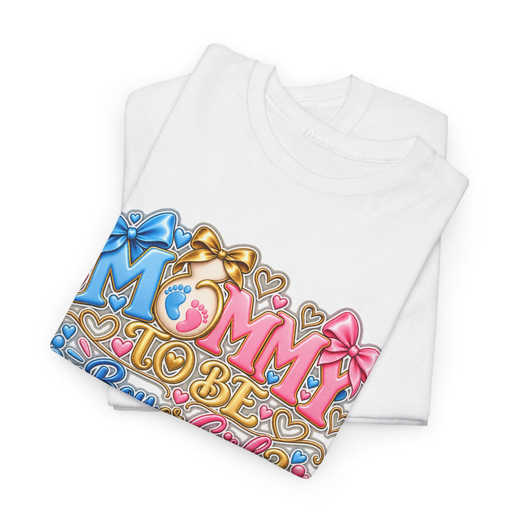 Mommy To Be Gender Reveal Tee — "Boy or Girl? We Can't Wait to Meet You" Pregnancy Shirt
