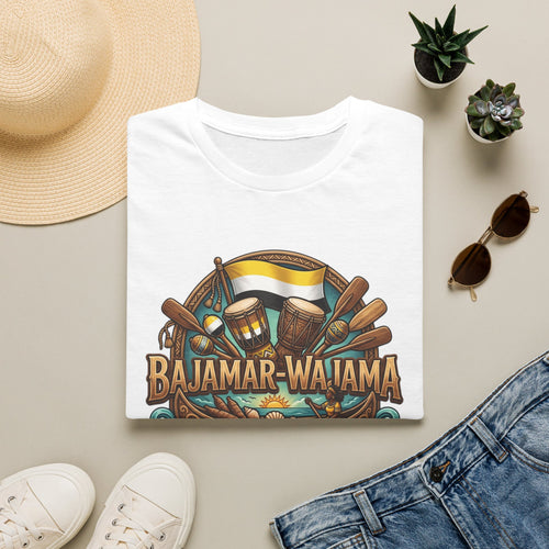 Bajamar-Wajama Cultural Festival T-Shirt – Tropical Drums & Surf Crest Tee