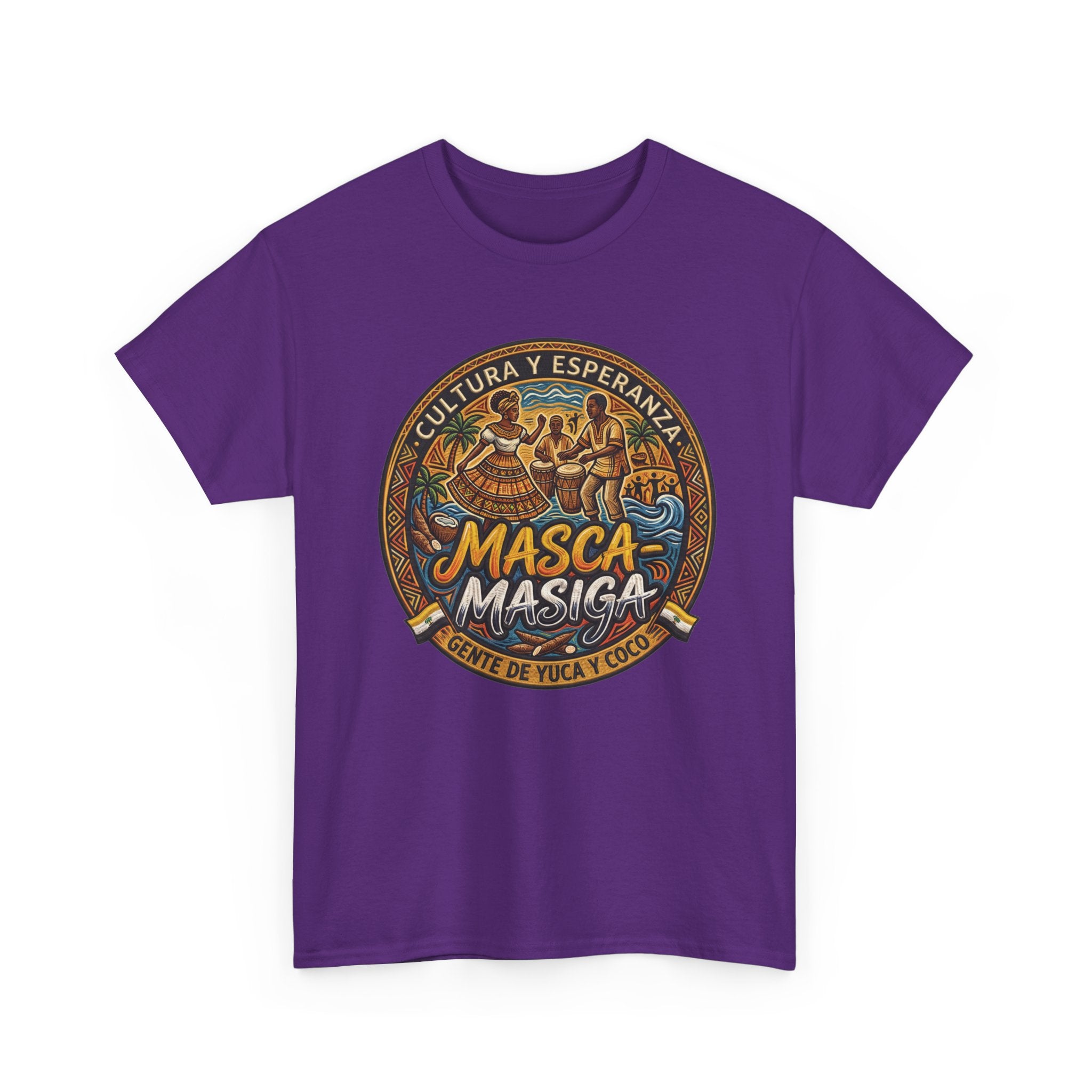 Masca-Masiga Cultural Badge T‑Shirt — ‘Cultura y Esperanza’ Vintage Logo Tee