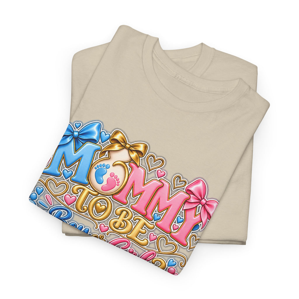 Mommy To Be Gender Reveal Tee — "Boy or Girl? We Can't Wait to Meet You" Pregnancy Shirt