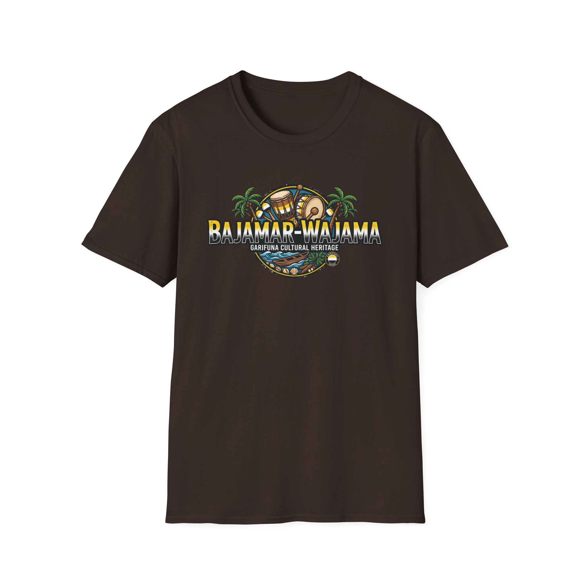 Bajamar-Wajama Cultural Heritage T-Shirt — Garifuna Drum & Island Design