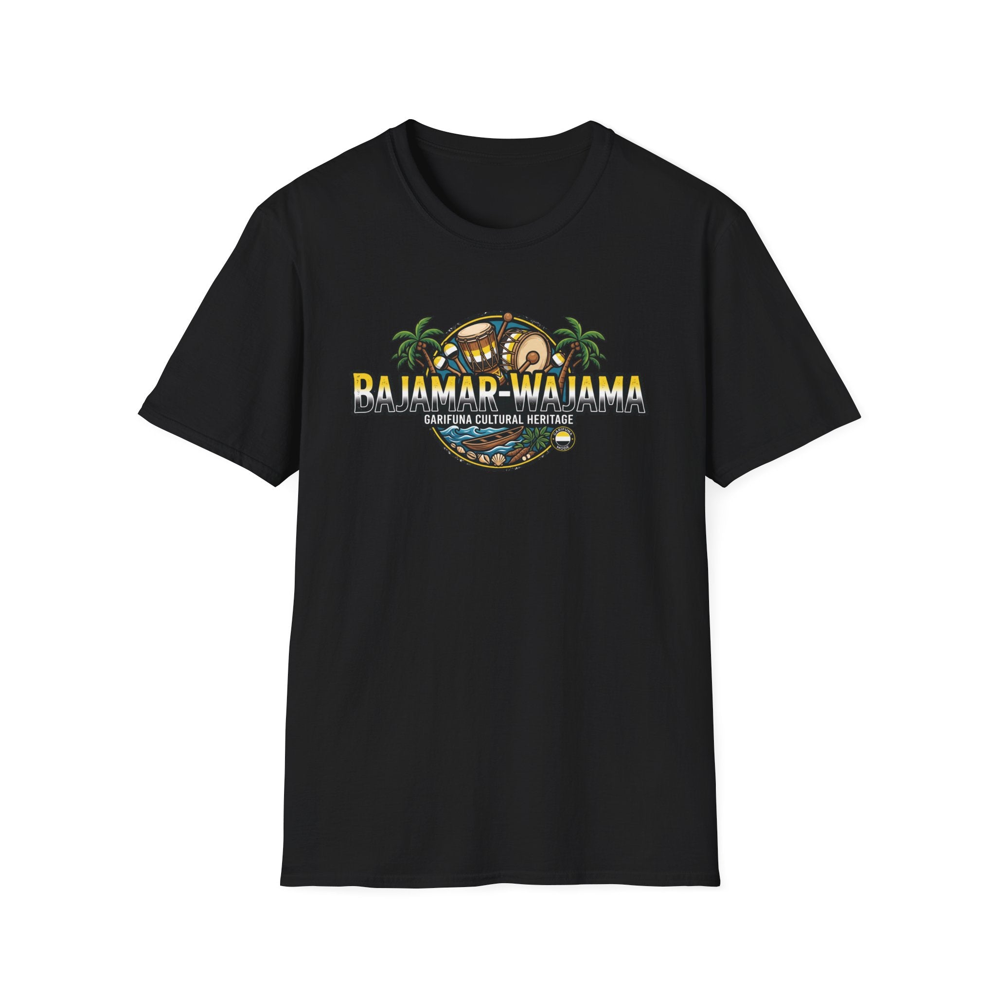 Bajamar-Wajama Cultural Heritage T-Shirt — Garifuna Drum & Island Design