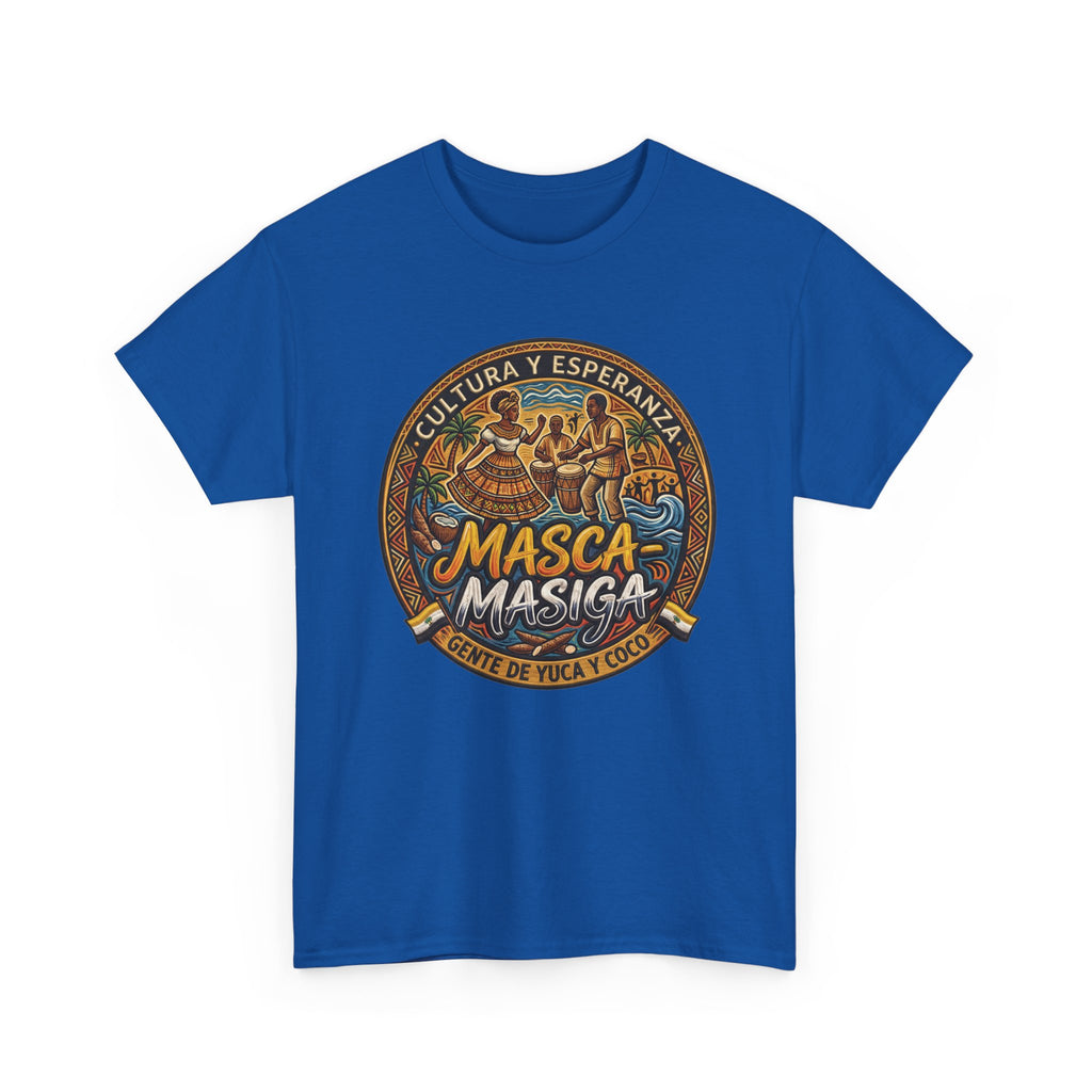 Masca-Masiga Cultural Badge T‑Shirt — ‘Cultura y Esperanza’ Vintage Logo Tee