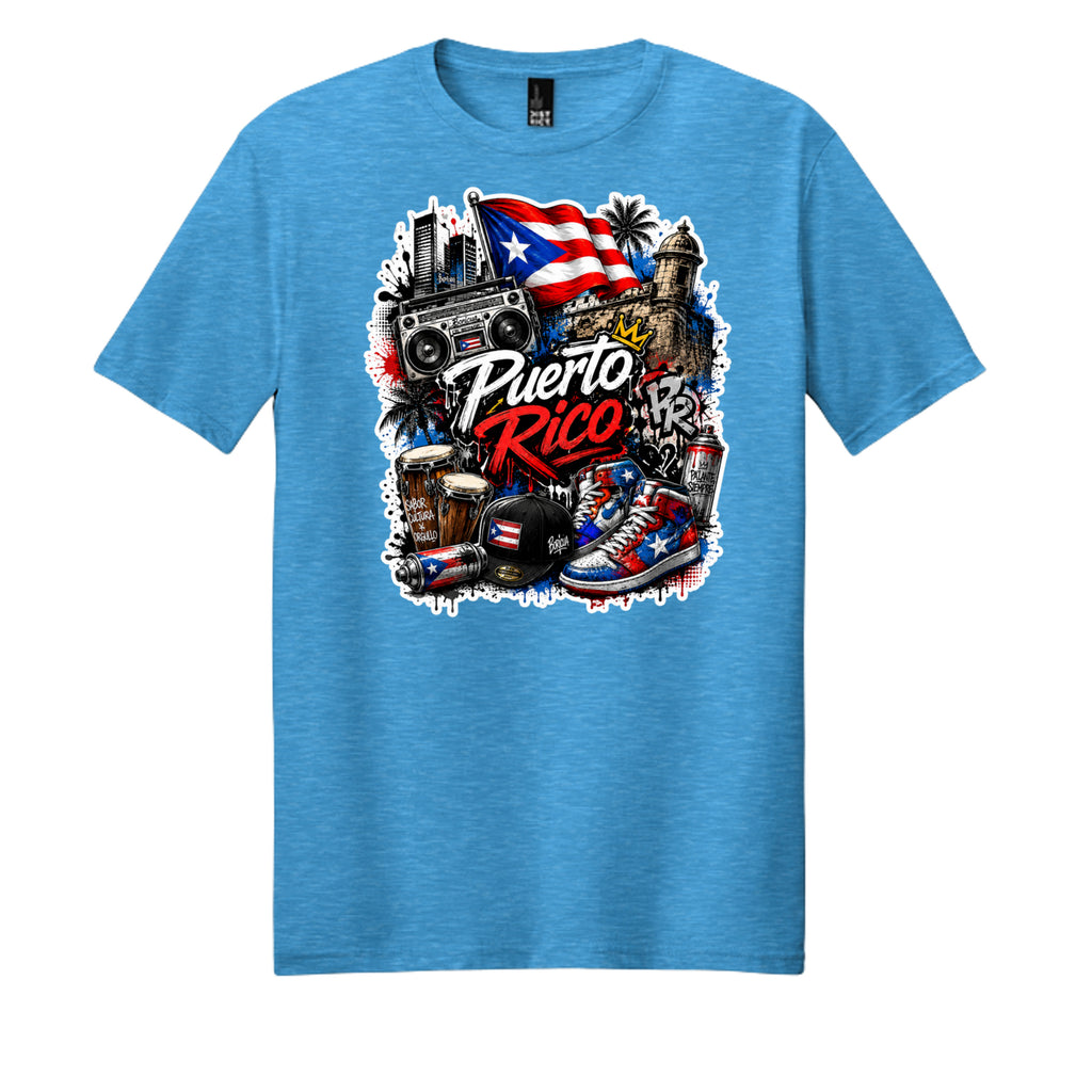 Heathered Bright Turquoise - DM108 - FRONT